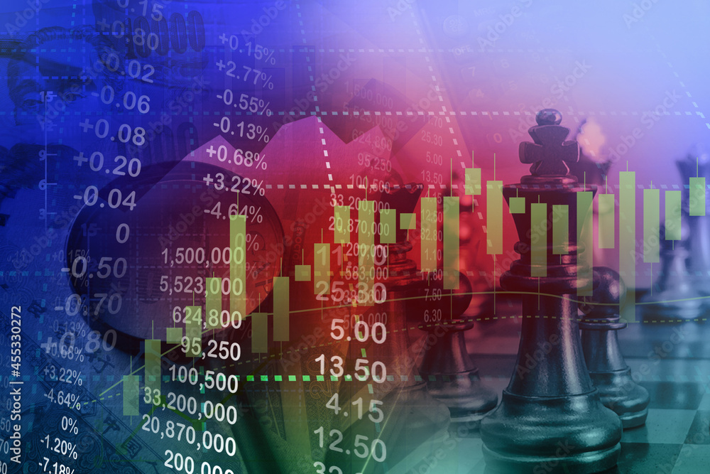 Fototapeta premium financial data monitoring and business trend analysis concept