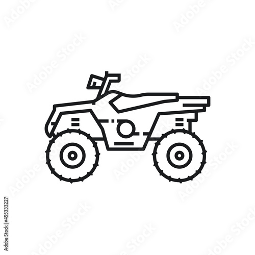 Line atv icon isolated on transparent background.