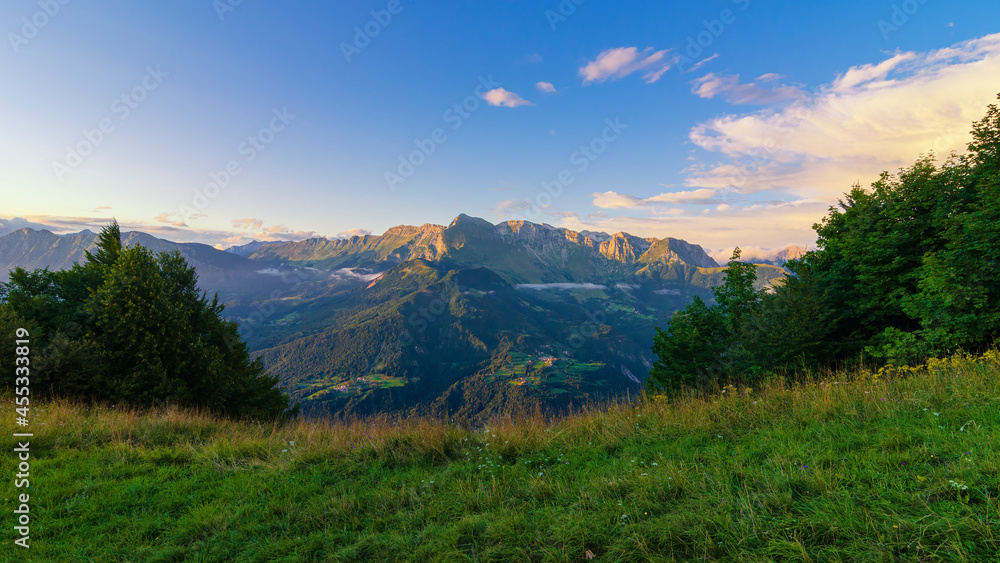 Amazing mountain ridge panorama.