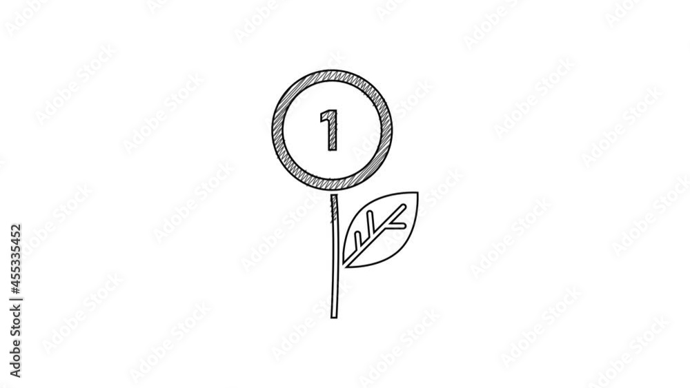 Black line Dollar plant icon isolated on white background. Business investment growth concept. Money savings and investment. 4K Video motion graphic animation Black line Dollar plant icon isolated on white background. Business investment growth concept. Money savings and investment. 4K Video motion graphic animation