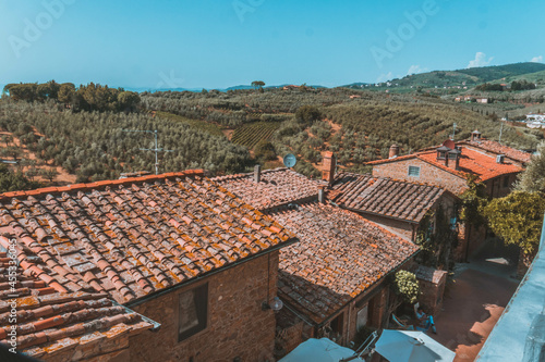 The small medieval village of Vinci in Tuscany photo