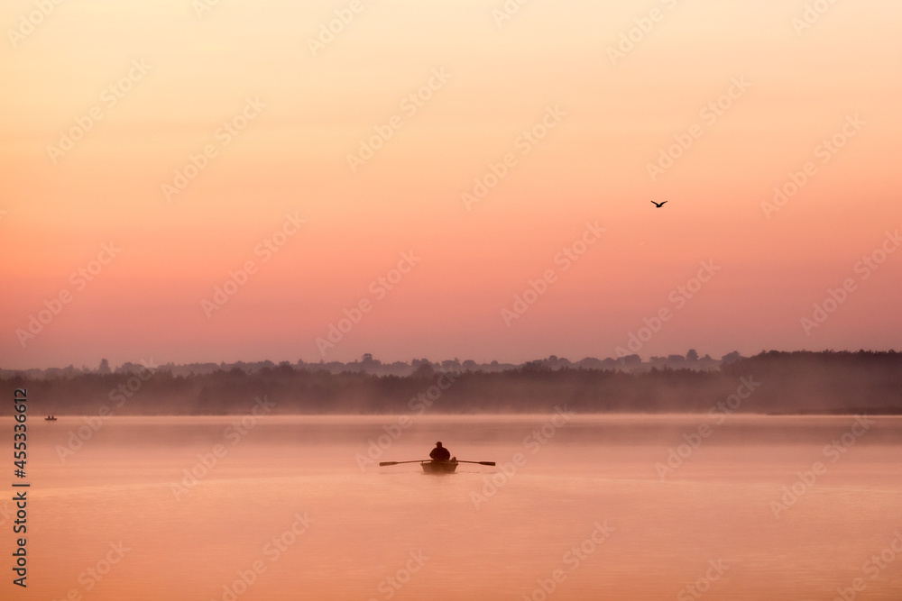 Boat and sunrise