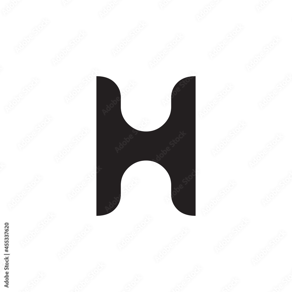 Obraz premium Simple H initial letter logo design template