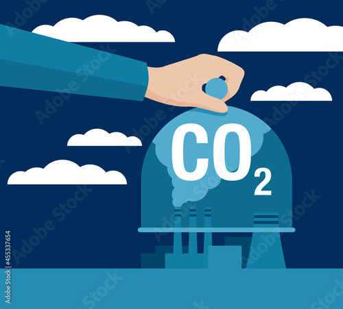 CO2 Technology - domed glass dish in hand