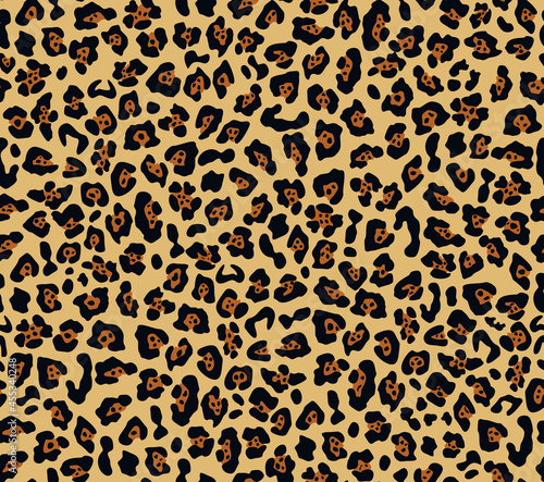  Jaguar pattern vector print, yellow seamless background, modern design.