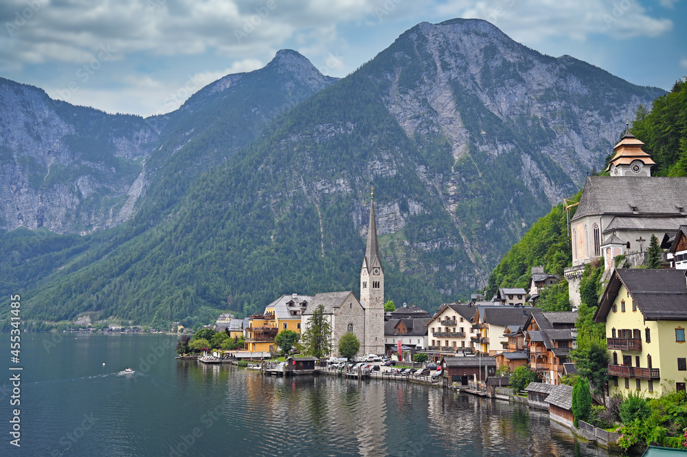 Hallstatt mountain village in the Austrian Alps Hallstatt mountain village in the Austrian Alps