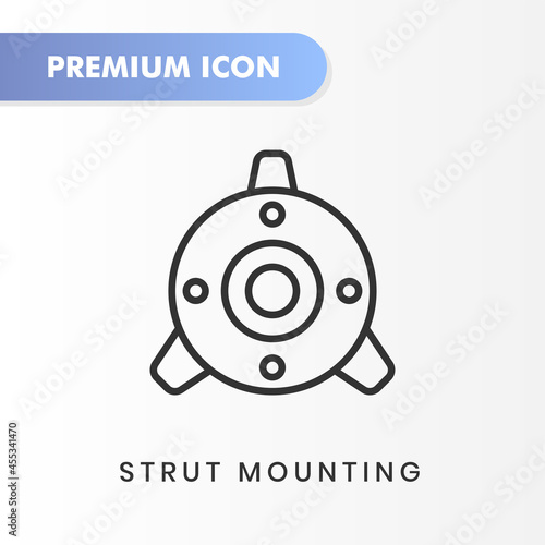 strut mounting icon for your website design, logo, app, UI. Vector graphics illustration and editable stroke. strut mounting icon outline design.