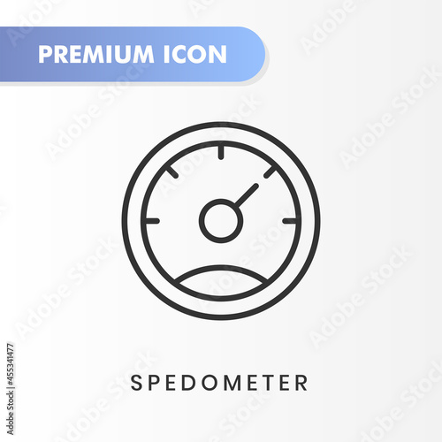 speedometer icon for your website design, logo, app, UI. Vector graphics illustration and editable stroke. speedometer icon outline design.