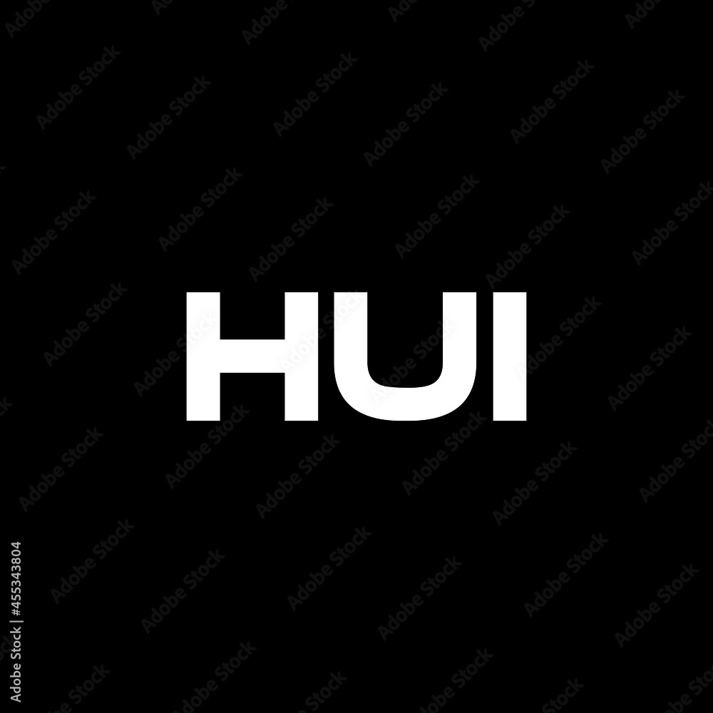 HUI letter logo design with black background in illustrator, vector logo modern alphabet font overlap style. calligraphy designs for logo, Poster, Invitation, etc. HUI letter logo design with black background in illustrator, vector logo modern alphabet font overlap style. calligraphy designs for logo, Poster, Invitation, etc.