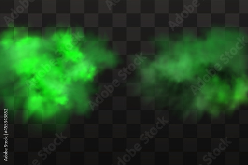 Vector realistic set of stench breath or sweat odor isolated on transparent checkered background.