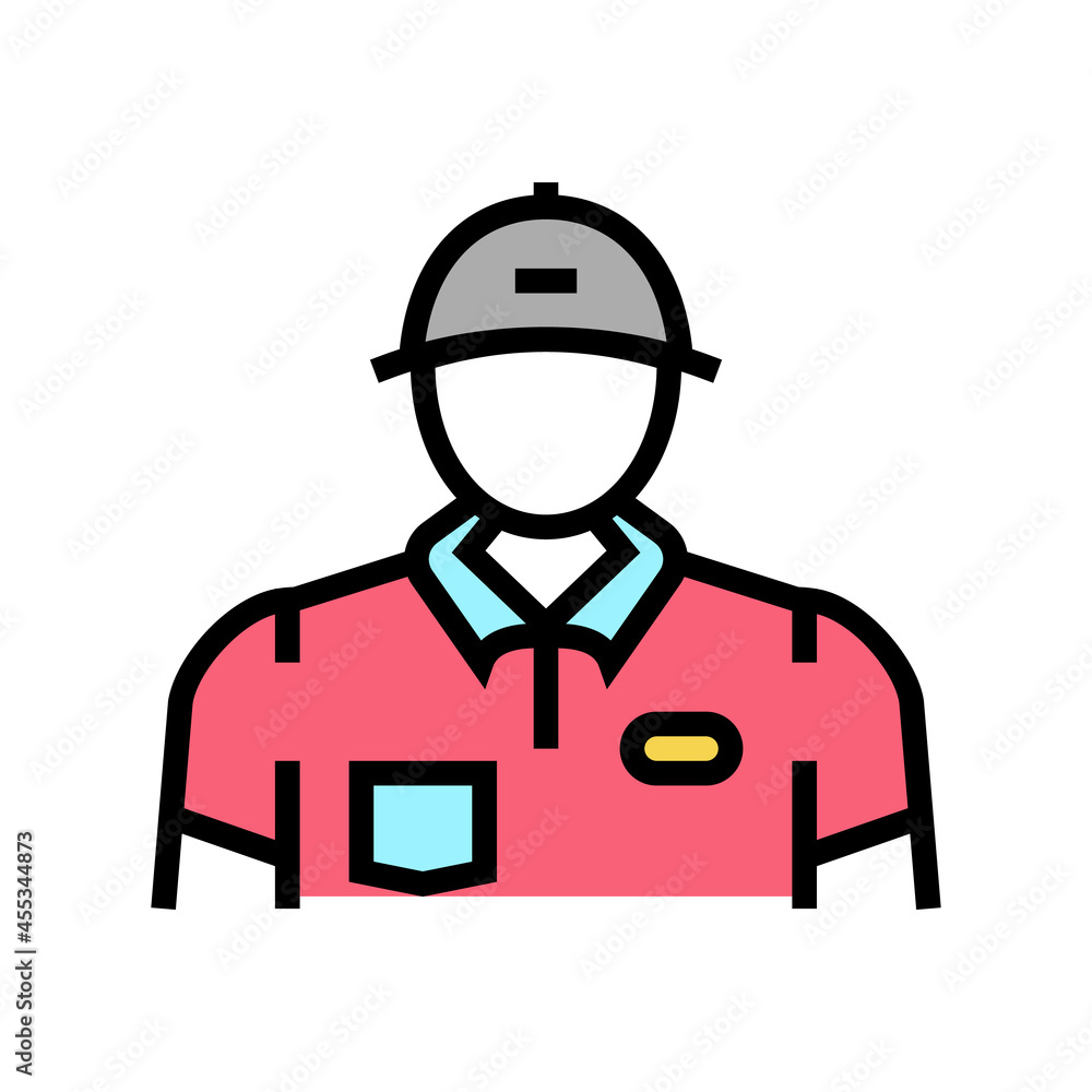 golf player color icon vector. golf player sign. isolated symbol illustration