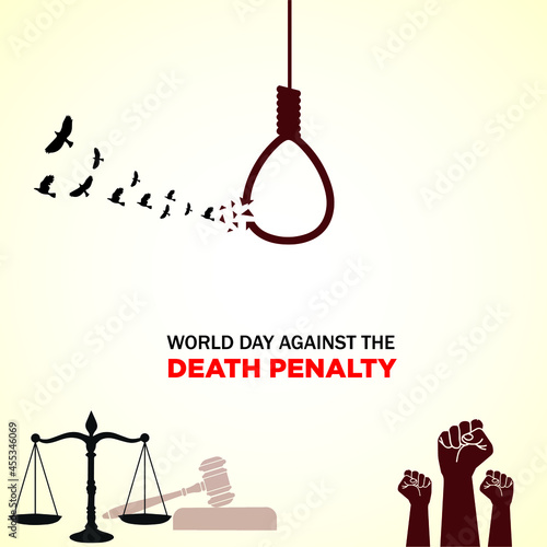 World Day Against the Death Penalty concept. October 10. Template for background, banner, card, poster. vector illustration.