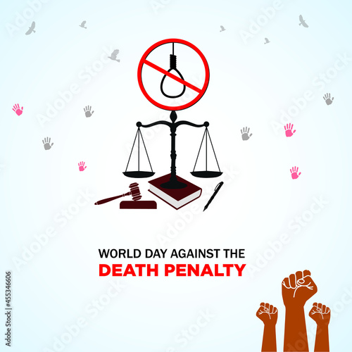 World Day Against the Death Penalty concept. October 10. Template for background, banner, card, poster. vector illustration.