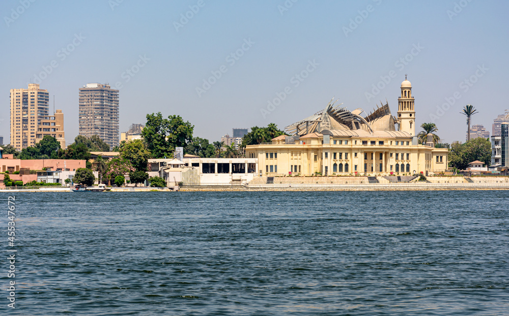 Egypt, view of the city of Cairo from the side of the Nile river