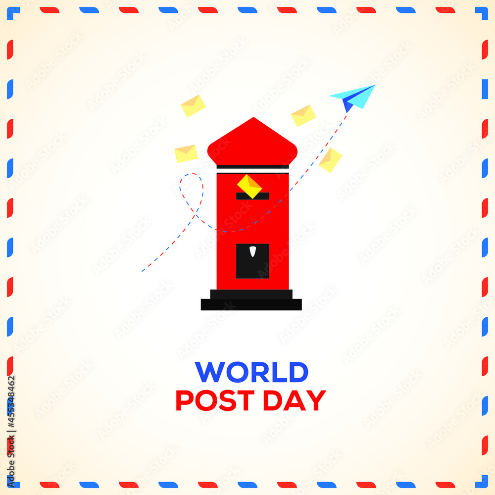 World post day concept. October 9 Template for background, banner, card, poster. vector illustration. World post day concept. October 9 Template for background, banner, card, poster. vector illustration.