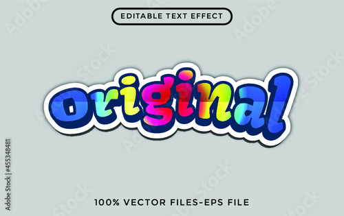 Original - illustrator editable text effect Premium Vector