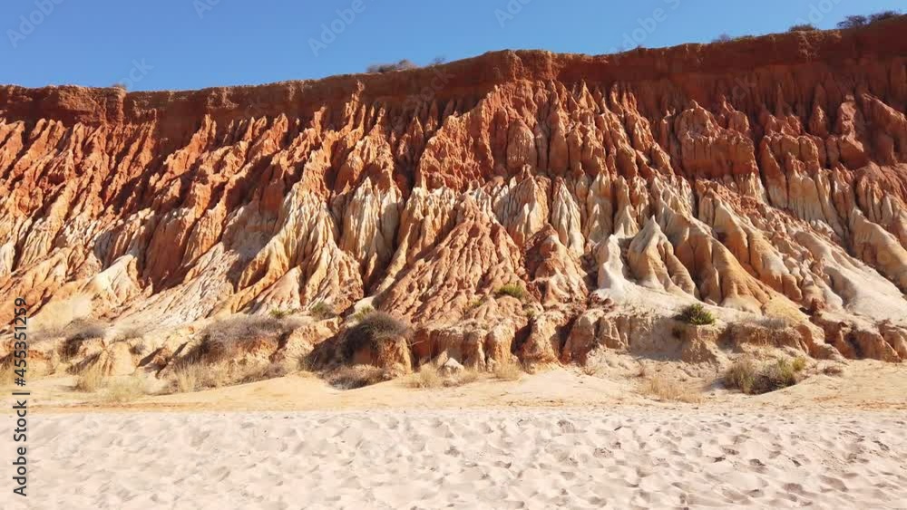 Amazing panorama from a beach cliff in Algarve, Portugal Amazing panorama from a beach cliff in Algarve, Portugal