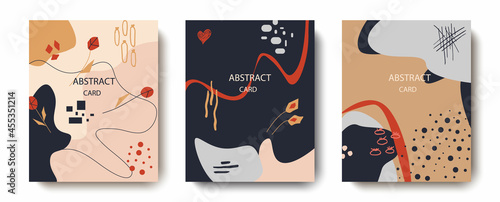 Set of creative universal cards. Designs for prints, banner, poster,card, cover, invitation, placard, brochure, flyer, wedding, birthday, party invitations