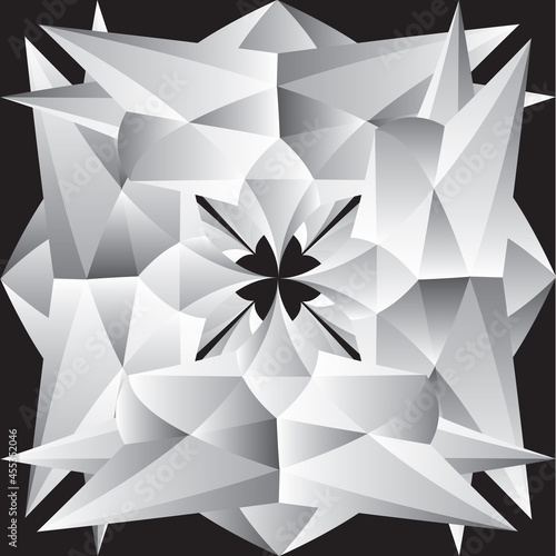 Design element with imitation of stone carving or gypsum stucco