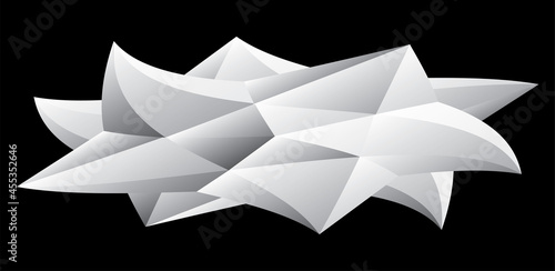 Design element with imitation of stone carving or gypsum stucco
