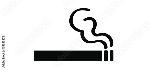 Smoking pictogram. Smoke cigarette tobacco or cigarettes logo. Smokking icon. Smoking day. Cigarette icon or smoke area