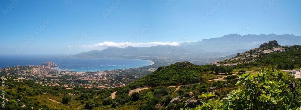 View of Calvi bay from Pointe de la Revellata
