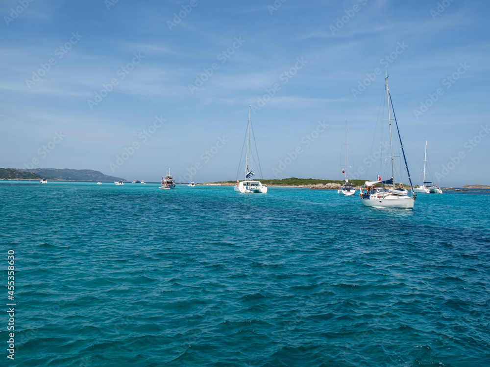 Sailboats in Ile Lavezzi