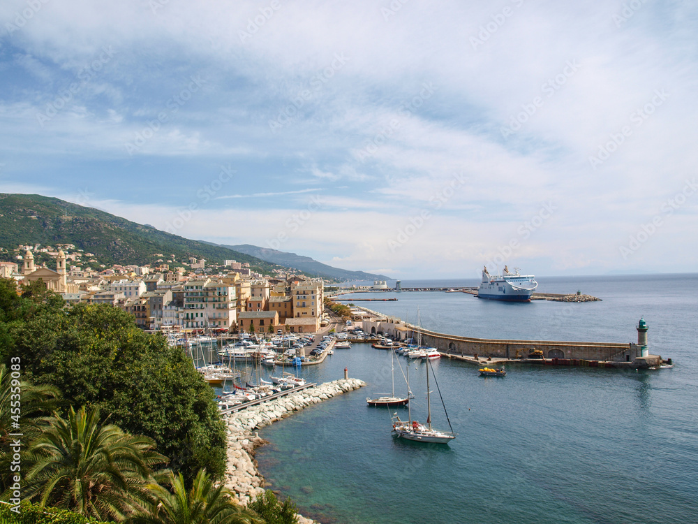 Bastia port view from the old town
