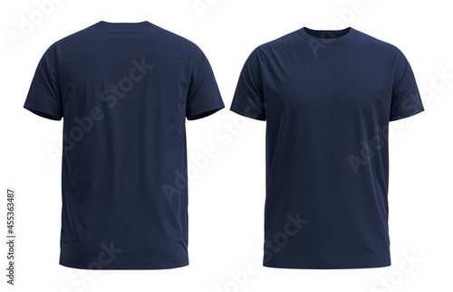 Vászonkép 3D HQ Rendered T-shirt. With detailed and Texture. Color [ NAVY ]
