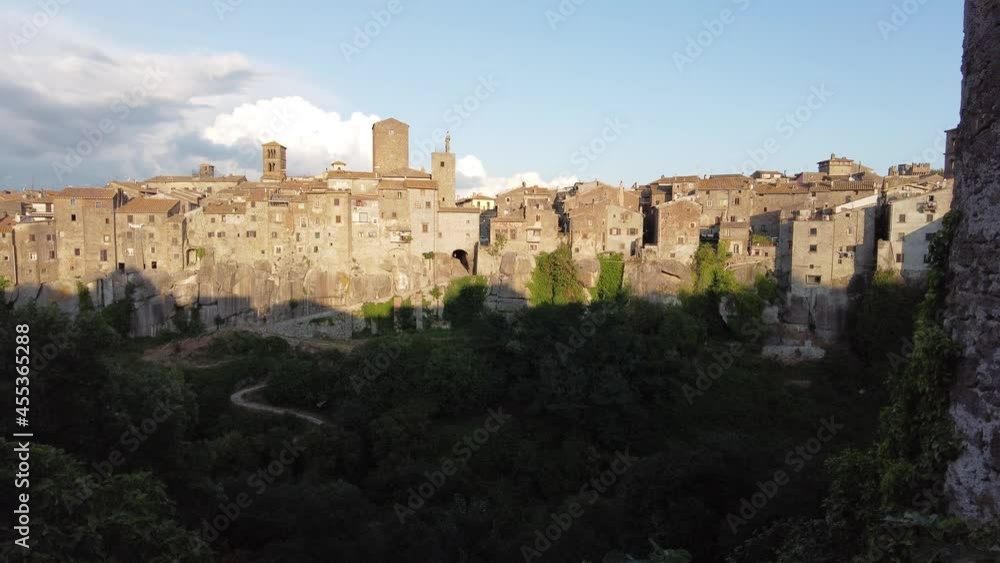Panoramic view of Vitorchiano in the late afternoon. Lazio, central Italy. Panoramic view of Vitorchiano in the late afternoon. Lazio, central Italy.