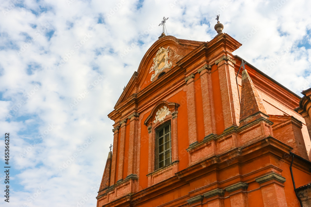 Faenza, Italy. Beautiful architecture of catholic church (Chiesa di San