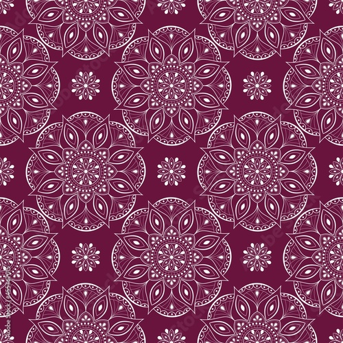 Vector seamless mandala with a pattern.