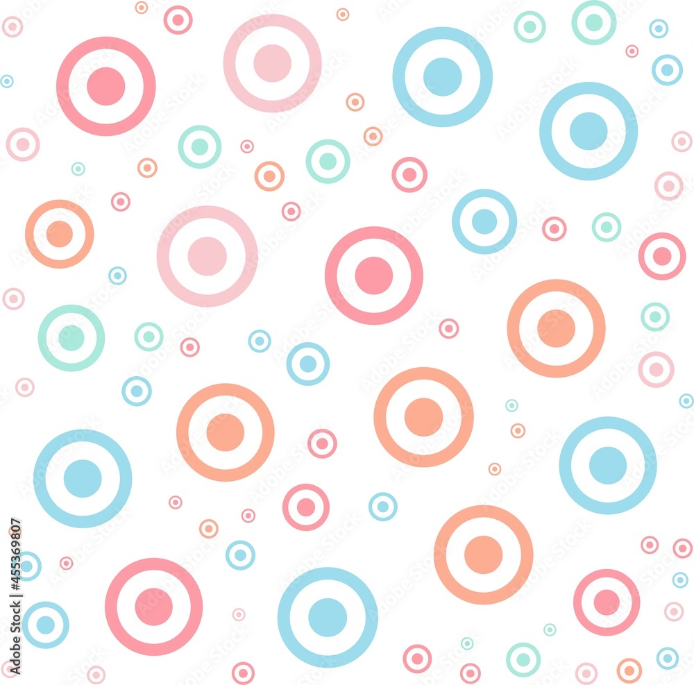 Colorful geometric circles background. Abstract pattern background. Shapes pattern. Colorful wrapping paper.