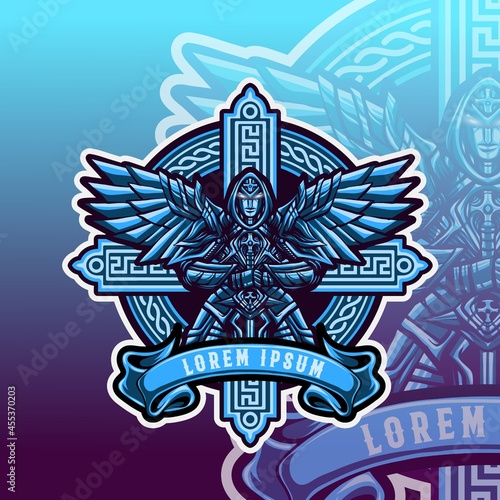 angel cross vector illustration