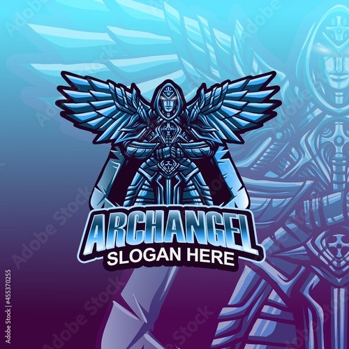 archangel cross vector illustration