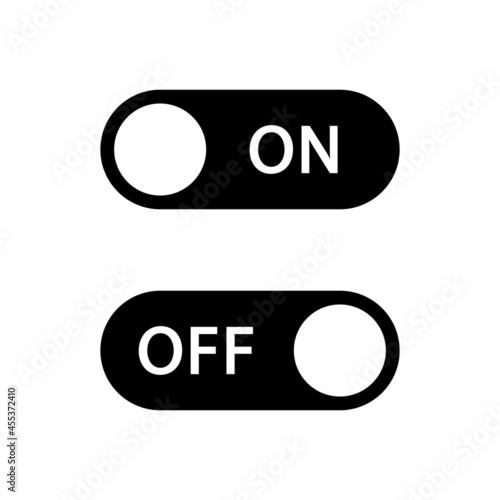 Obraz na plátně Conjunto de icono de interruptor de encendido y apagado