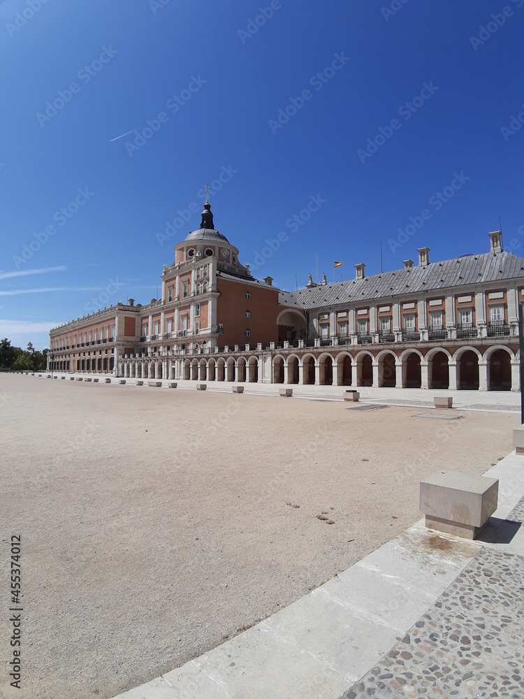 view of the palace hall in aranjuez spain 
