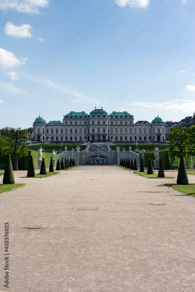 Belvedere castle in Vienna on a sunny day