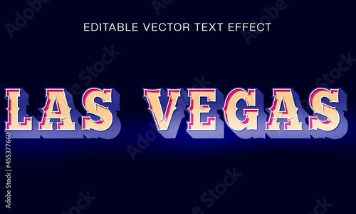 las Vegas 3D Text Effect | las vegas Editable Vector Text Effect 