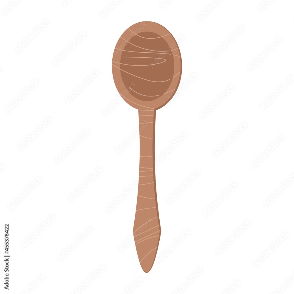 Wooden spoon on white background. Zero waste eco bamboo wooden spoon. Wooden spoon on white background. Zero waste eco bamboo wooden spoon.