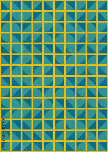 Abstract Geometric Pattern generative computational art illustration