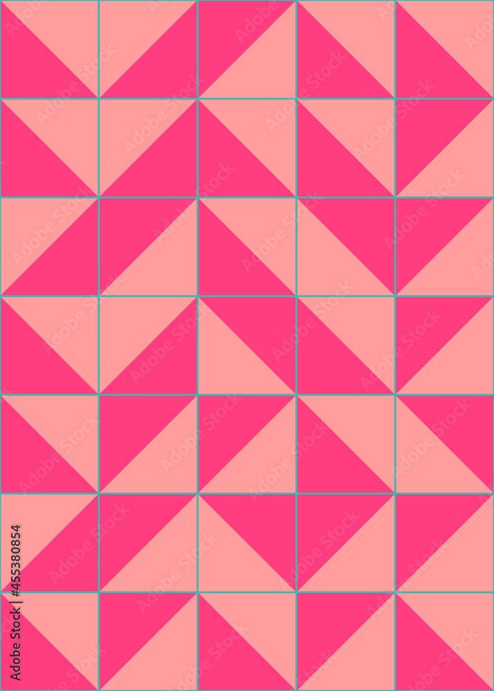 Fototapeta premium Abstract Geometric Pattern generative computational art illustration