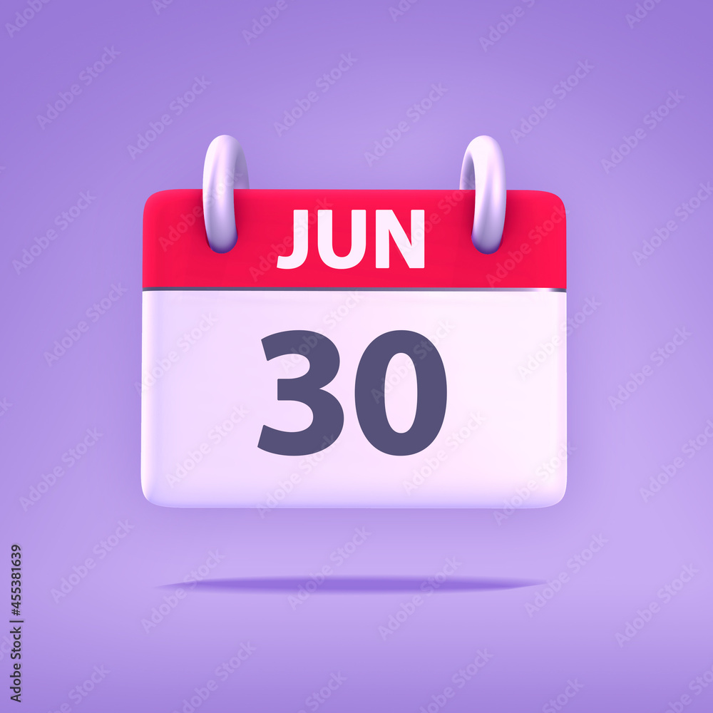 3D Calendar - June 30th 3D Calendar - June 30th