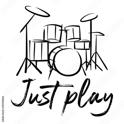 Billede på lærred Just play - Music drums