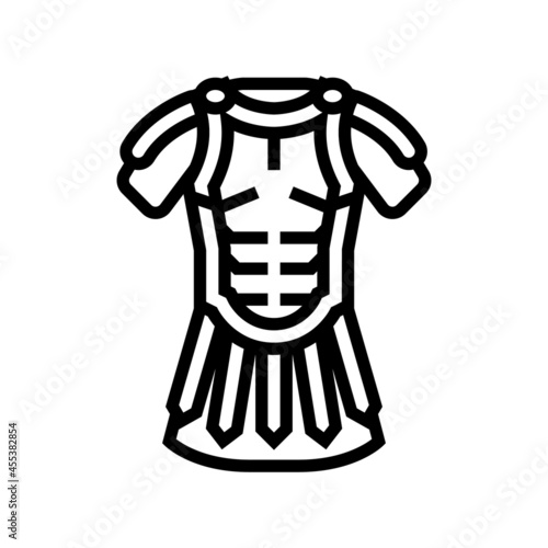 legionary clothes ancient rome line icon vector. legionary clothes ancient rome sign. isolated contour symbol black illustration