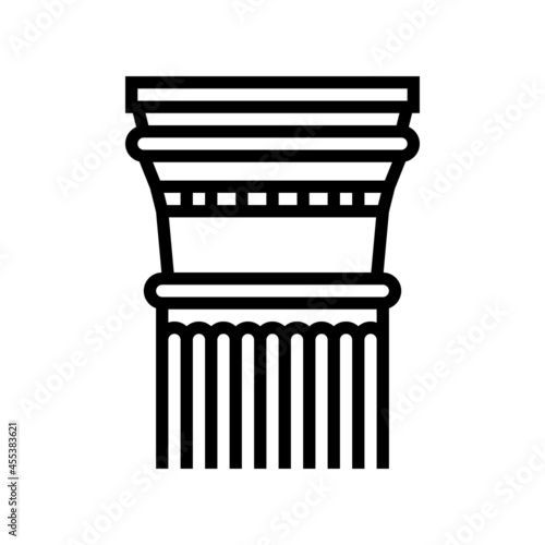 column ancient rome line icon vector. column ancient rome sign. isolated contour symbol black illustration