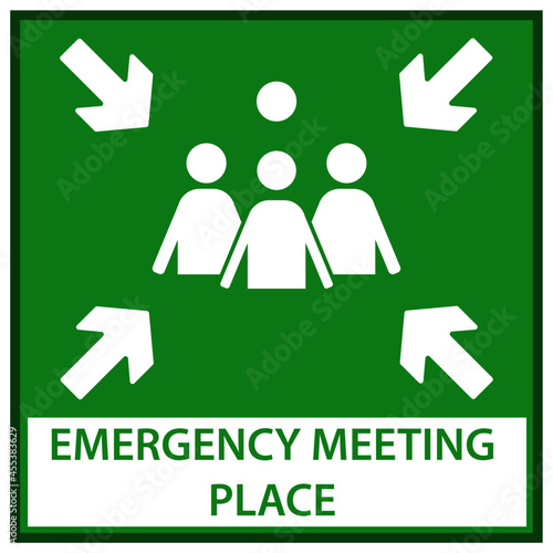 Emergency assembly area vector illustration EPS 10.