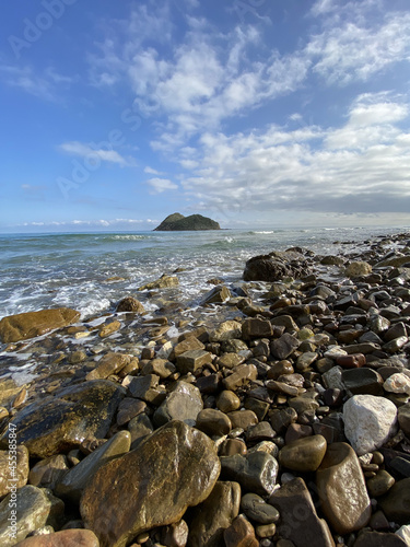 Sandepebbles at the cala iris beach in Al hoceima photo