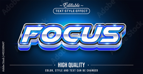 Editable text style effect - Focus text style theme.