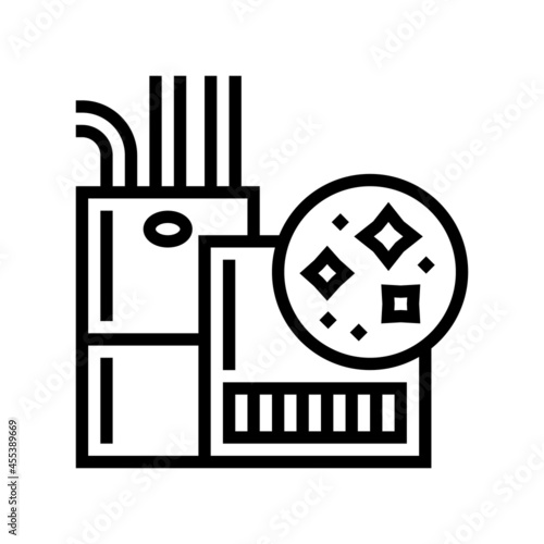 indoor air quality line icon vector. indoor air quality sign. isolated contour symbol black illustration
